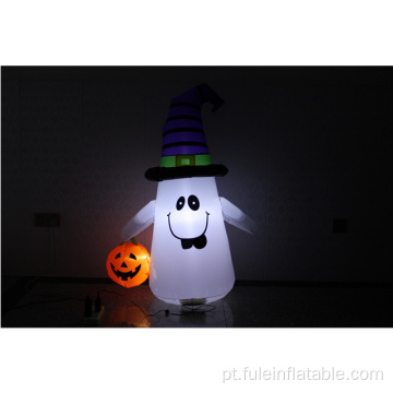 Fantasma inflável de Halloween e abóbora